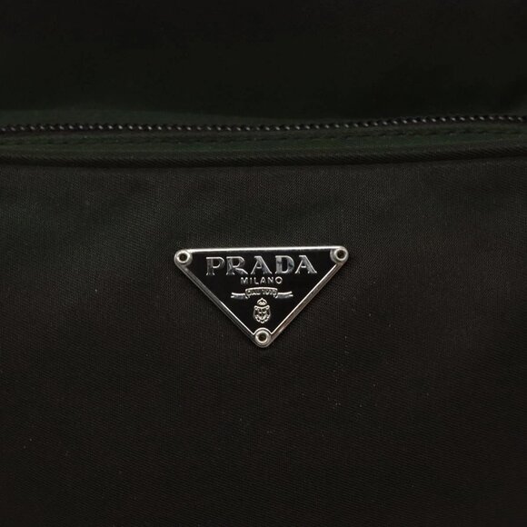 PRADA Shoulder Bag Nylon Khaki Silver Auth sw1198 - Picture 13 of 16
